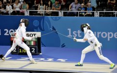 В Баку продолжаются соревнования по фехтованию в рамках Евроигр (ФОТОСЕССИЯ)