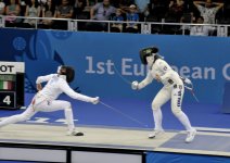 В Баку продолжаются соревнования по фехтованию в рамках Евроигр (ФОТОСЕССИЯ)