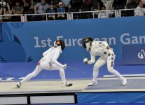 В Баку продолжаются соревнования по фехтованию в рамках Евроигр (ФОТОСЕССИЯ)