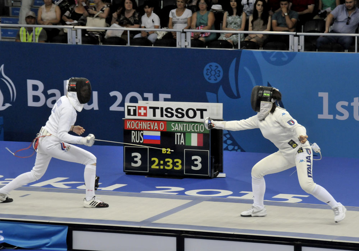 В Баку продолжаются соревнования по фехтованию в рамках Евроигр (ФОТОСЕССИЯ)