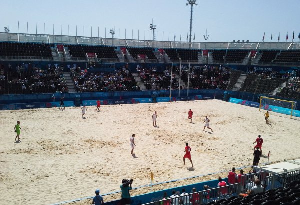 На Евроиграх стартовал финал по пляжному футболу среди мужчин