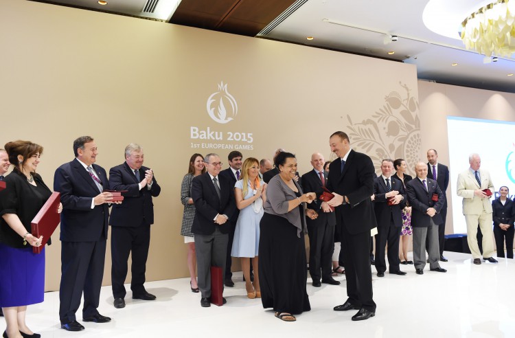 Первая леди Мехрибан Алиева награждена орденом «Гейдар Алиев» за большие заслуги в организации  Евроигр (ФОТО)