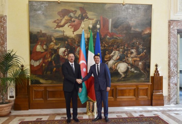 Президент Азербайджана провел встречу с премьер-министром Италии (ФОТО)