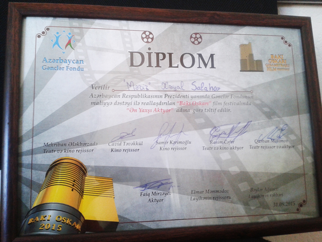 У азербайджанского актера появился свой "Оскар"