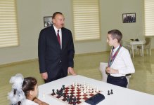 Президент Ильхам Алиев принял участие в открытии Шахматной школы в Агсу (ФОТО)