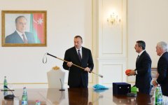 Президент Ильхам Алиев встретился с членами сборной Азербайджана по поло