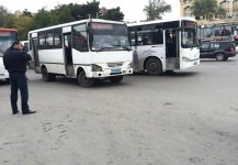 Противозаконные действия водителей  автобусов в Баку (ФОТО)