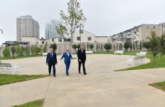 Президент Ильхам Алиев принял участие в открытии ряда новых дорог и парков в Баку