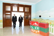 Президент Азербайджана Ильхам Алиев принял участие в открытии детсада-яслей в Шеки