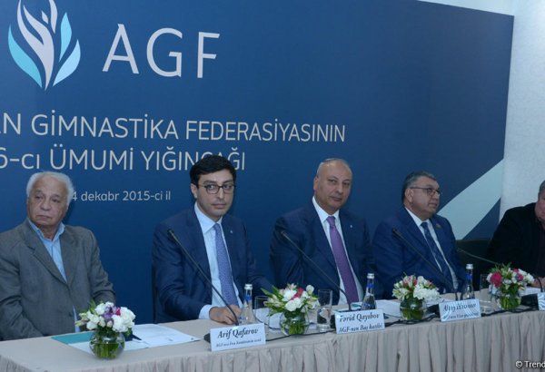 В Баку прошло шестое Общее собрание отчетно-выборного характера Общественного объединения "Федерации гимнастики Азербайджана" (ФОТО)