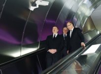 Президент Азербайджана принял участие в открытии второго выхода одной из станций бакинского метро (ФОТО)
