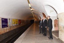 Президент Азербайджана принял участие в открытии второго выхода одной из станций бакинского метро (ФОТО)