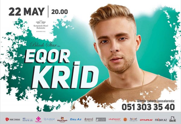 Егор Крид вновь порадует бакинских фанатов: "Концерт на бис"