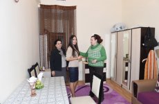 Вице-президент Фонда Гейдара Алиева Лейла Алиева встретилась с жителями пансионата для инвалидов войны и труда (ФОТО)