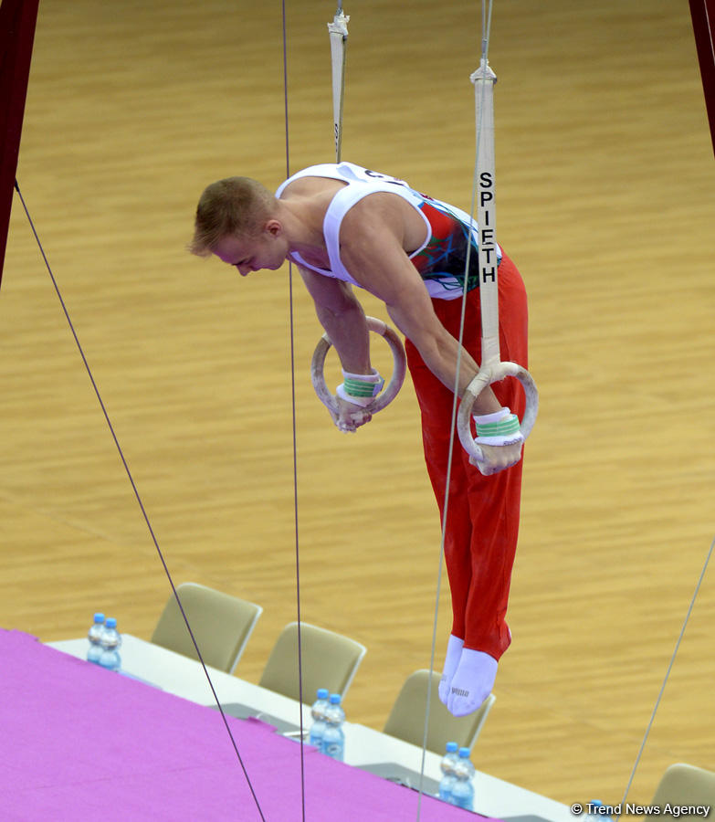 Выступления азербайджанских гимнастов в первый день Кубка мира в Баку (ФОТОРЕПОРТАЖ)