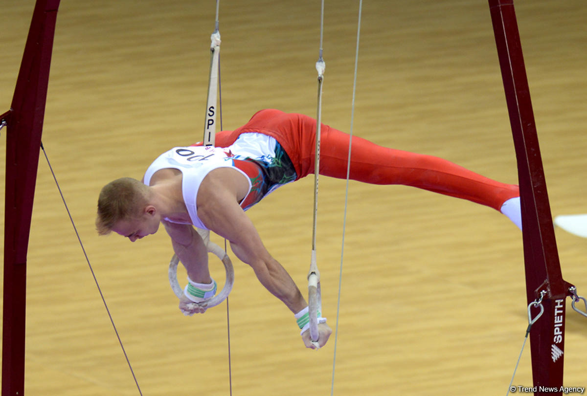Выступления азербайджанских гимнастов в первый день Кубка мира в Баку (ФОТОРЕПОРТАЖ)