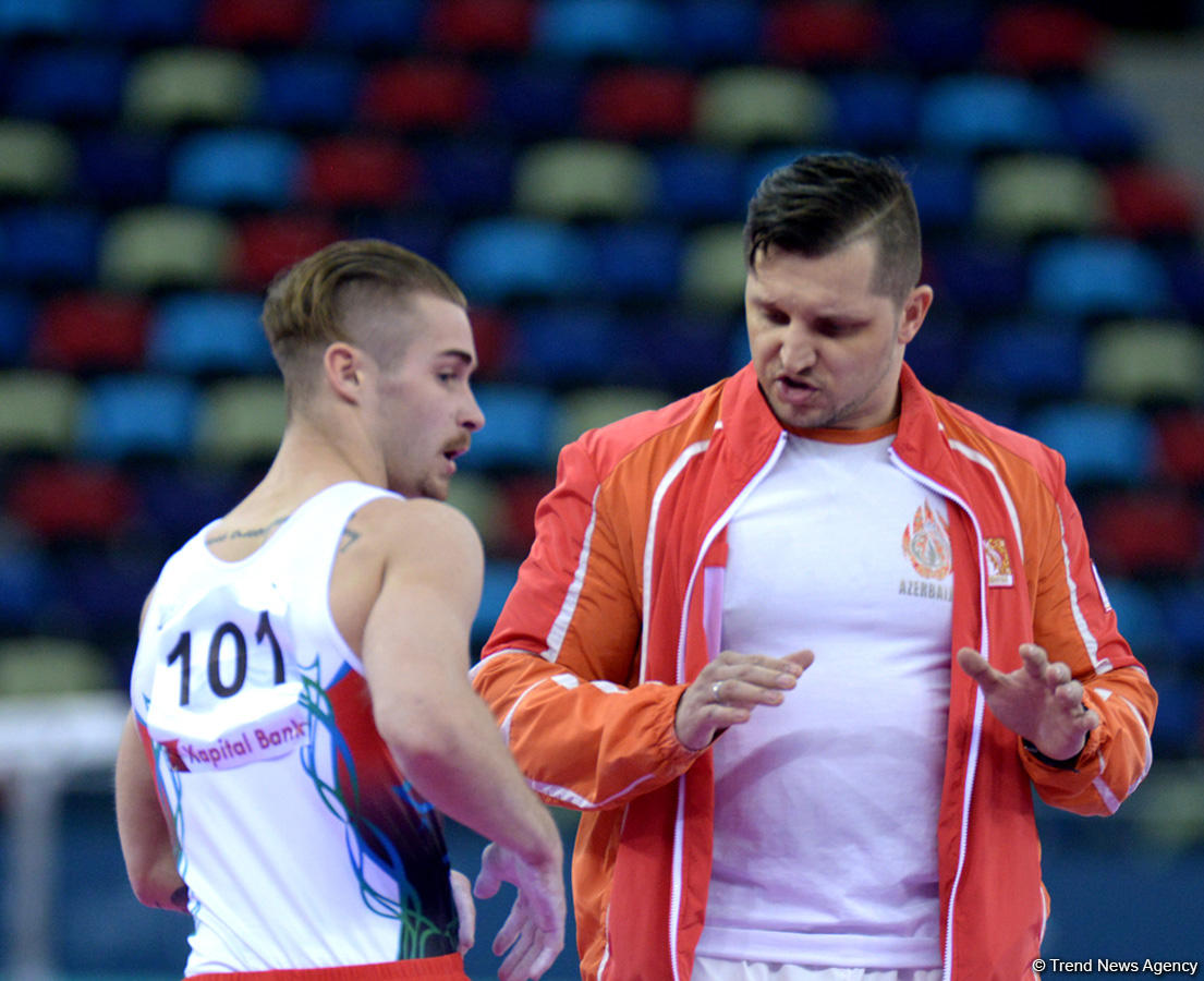 Азербайджанский гимнаст в финале Кубка мира по спортивной гимнастике (ФОТО)
