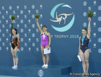 В Баку прошла церемония награждения первых победителей Кубка мира по спортивной гимнастике (Фоторепортаж)