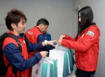 Делегации различных стран проходят аккредитацию на Кубок мира по прыжкам на батуте в Баку (ФОТОРЕПОРТАЖ)