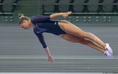 В Баку стартовал первый день соревнований Кубка мира FIG по прыжкам на батуте