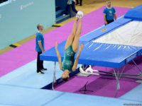 В Баку стартовал первый день соревнований Кубка мира FIG по прыжкам на батуте