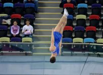 В Баку стартовал первый день соревнований Кубка мира FIG по прыжкам на батуте