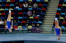 Азербайджанские гимнасты пробились в финал Кубка мира по прыжкам на батуте (ФОТО)