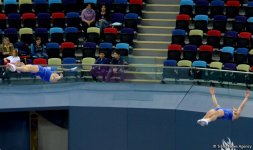 Азербайджанские гимнасты пробились в финал Кубка мира по прыжкам на батуте (ФОТО)