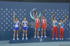 В Баку прошла церемония награждения победителей финалов Кубка мира по прыжкам на батуте (Фоторепортаж)