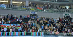 В Баку прошла церемония награждения победителей финалов Кубка мира по прыжкам на батуте (Фоторепортаж)