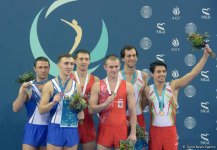 В Баку прошла церемония награждения победителей финалов Кубка мира по прыжкам на батуте (Фоторепортаж)