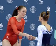 В Баку прошла церемония награждения победителей финалов Кубка мира по прыжкам на батуте (Фоторепортаж)