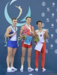В Баку прошла церемония награждения победителей финалов Кубка мира по прыжкам на батуте (Фоторепортаж)