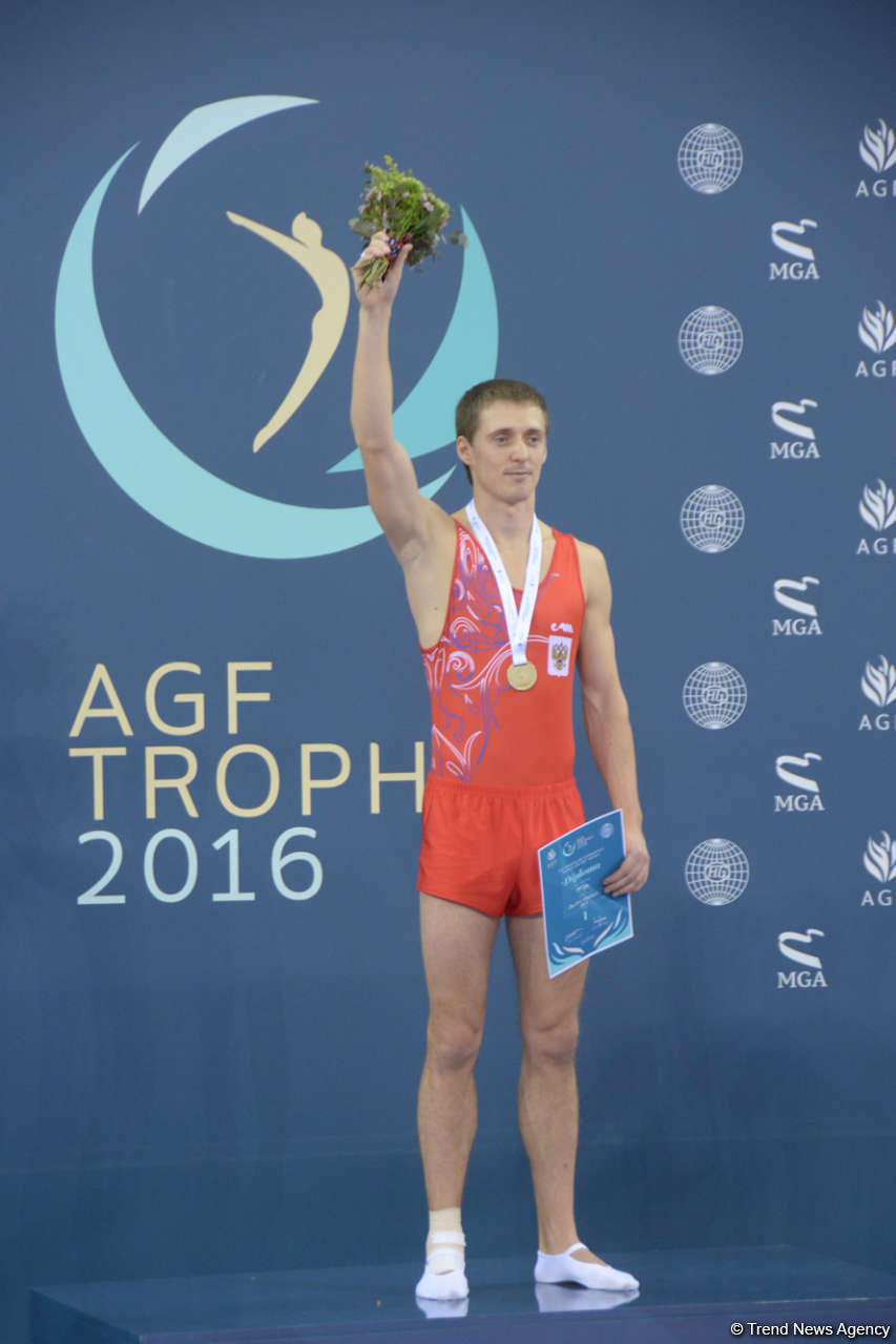 В Баку прошла церемония награждения победителей финалов Кубка мира по прыжкам на батуте (Фоторепортаж)