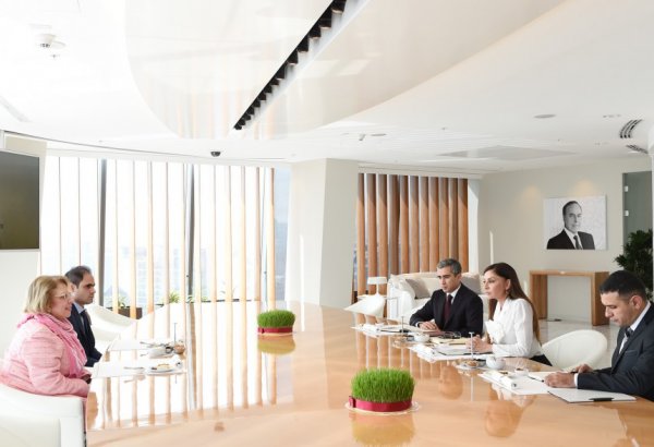 Президент Фонда Гейдара Алиева Мехрибан Алиева встретилась с послом Египта в Азербайджане (ФОТО)