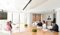 Президент Фонда Гейдара Алиева Мехрибан Алиева встретилась с послом Египта в Азербайджане (ФОТО)