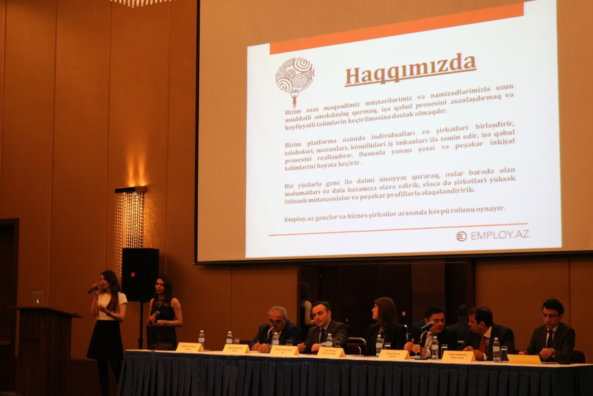 Employ провел в Баку дискуссию "Проблемы талантов в условиях развивающегося рынка труда. Важность  правильного выбора карьеры" (ФОТО)