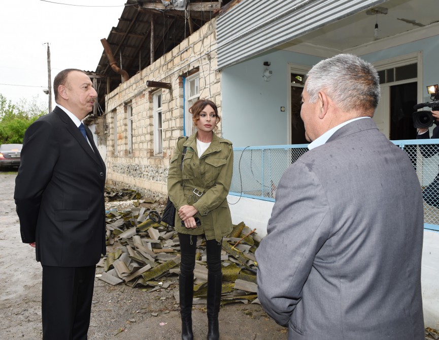 Президент Ильхам Алиев и его супруга побывали в Тертерском, Бардинском и Агдамском районах