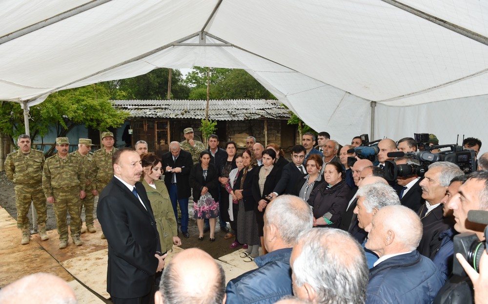 Президент Ильхам Алиев и его супруга побывали в Тертерском, Бардинском и Агдамском районах