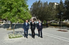 Президент Ильхам Алиев ознакомился  с условиями, созданными в парке Гейдара (ФОТО)