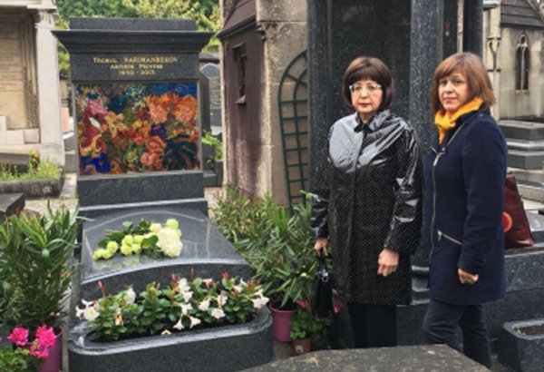 Севда Мамедалиева посетила могилу Тогрула Нариманбекова во Франции