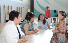 В Баку прошла встреча юных гимнастов с олимпийскими чемпионками (ФОТО)