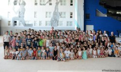 В Баку прошла встреча юных гимнастов с олимпийскими чемпионками (ФОТО)