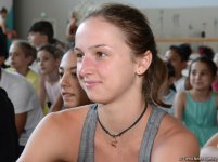 В Баку прошла встреча юных гимнастов с олимпийскими чемпионками (ФОТО)