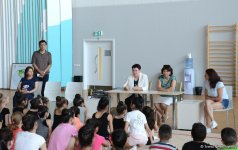 В Баку прошла встреча юных гимнастов с олимпийскими чемпионками (ФОТО)