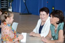 В Баку прошла встреча юных гимнастов с олимпийскими чемпионками (ФОТО)