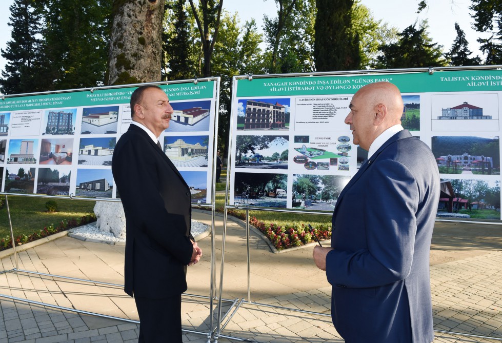 Президент Ильхам Алиев прибыл в Исмаиллинский район