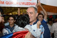 Олимпийская сборная Азербайджана вернулась на Родину (ФОТО)