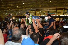 Олимпийская сборная Азербайджана вернулась на Родину (ФОТО)