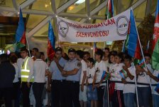 Олимпийская сборная Азербайджана вернулась на Родину (ФОТО)